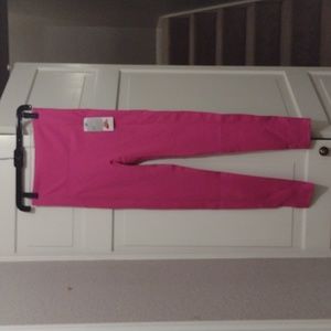Hot pink Mona B Lycra workout leggings